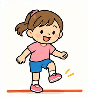 なわとびのステップ1のイラスト
